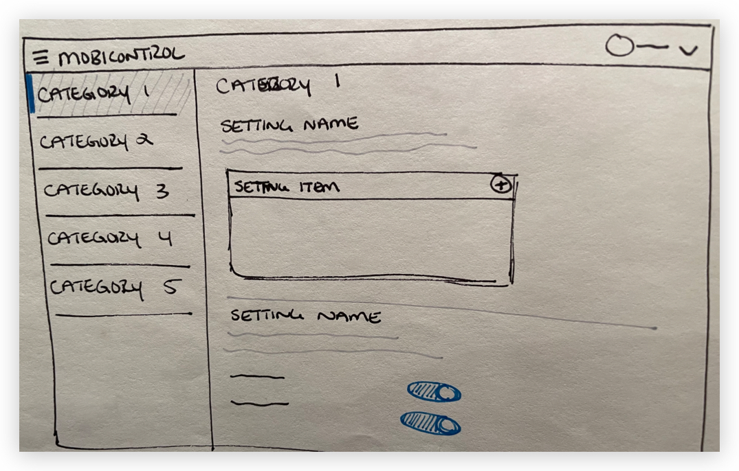 Global Settings Entry Point Option 2