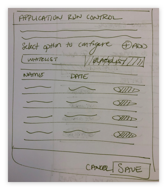 Selection Table Sketch Decision