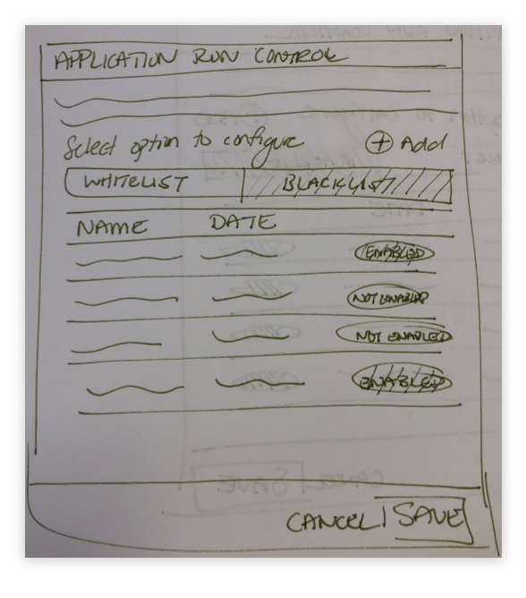 Selection Table Sketch Decision